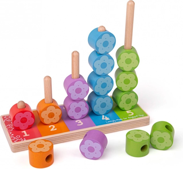 Drveno slaganje šarenih cvjetića BIGJIGS