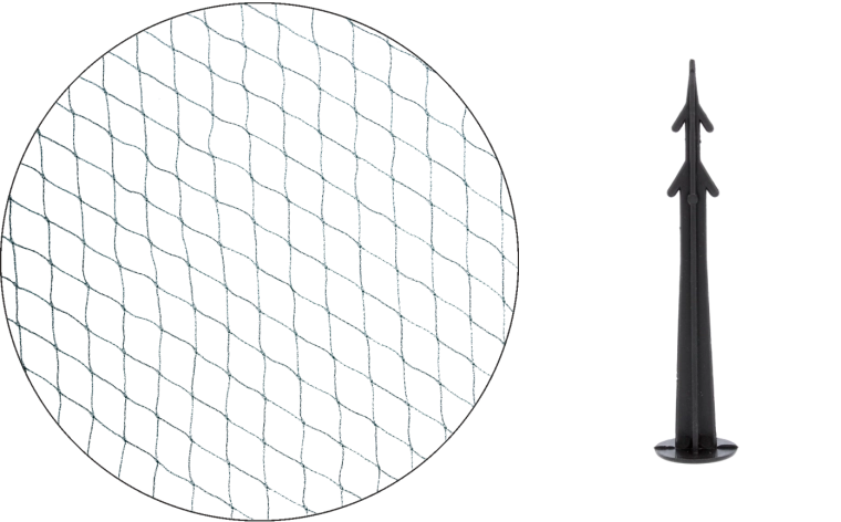 Zaštitna mreža protiv ptica 8 × 20 m zelena + 16 pričvrsnih klinova