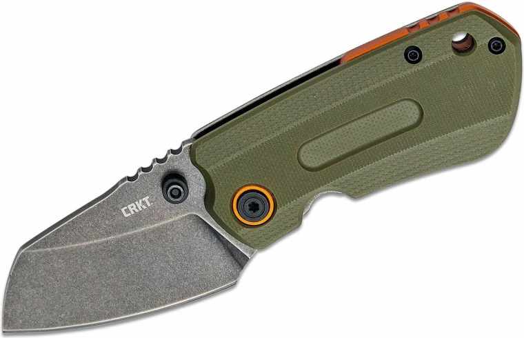 CRKT Overland Compact sklopivi nož 5,7 cm, Black Stonewash, zelena G10
