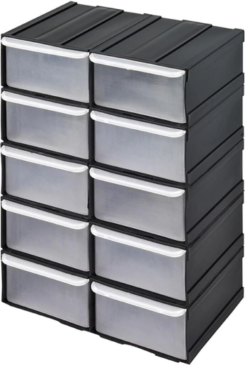 Radionički organizator s 10 ladica 155 × 100 × 225 mm