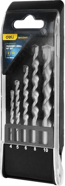 Set svrdla za zid Deli Tools 4–10 mm (5 kom)