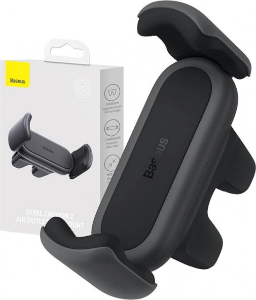 Držač telefona za auto Baseus Steel Cannon crni