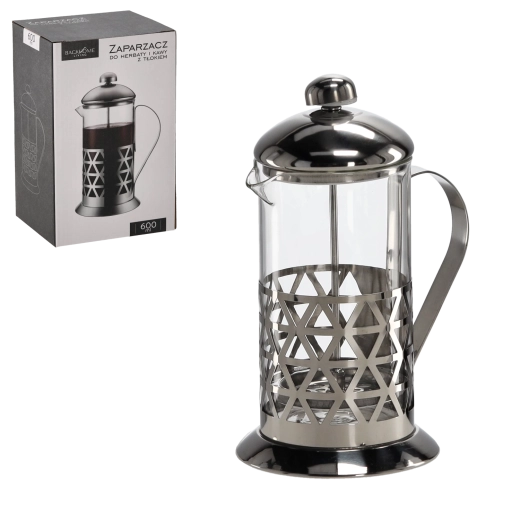 French press od borosilikatnog stakla 600 ml