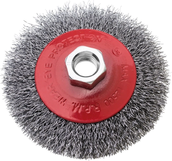 Čelična četka u obliku zdjele 100 mm, žica 0,3 mm, navoj M14