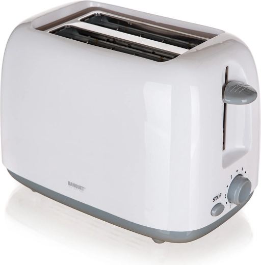 Toster za 2 tosta, 750 W, bijelo‑siva boja