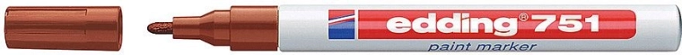Lak marker edding 751 smeđi, 1–2 mm