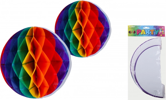 Šarene papirnate kugle za vješanje 30 i 25 cm