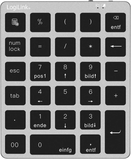 Bežična numerička tipkovnica Bluetooth 5.0 s tihim tipkama