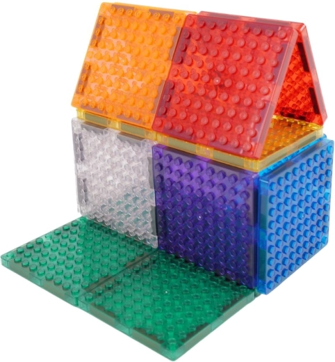 Cleverclixx magnetska građevinska igračka Brick Tiles Pack Intense 16 kom