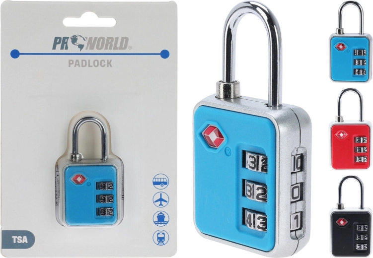 Putnički lokot TSA, mix boja