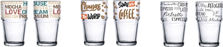 Čaša s motivom Coffee 350 ml, staklo