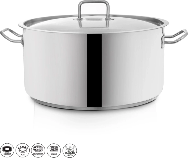 Nehrđajući lonac STOCK s poklopcem 22,3 l