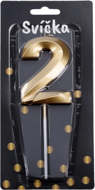 Party svjećica broj 2 zlatna