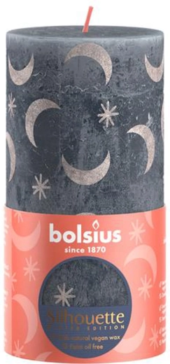 Rustikalna svijeća 130 × 68 mm škriljasto plava