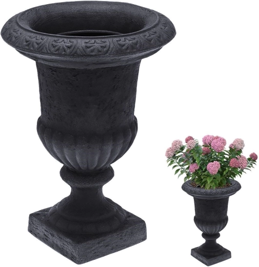 Plastična vrtna vaza-kalich 54 × 38,5 cm antracit