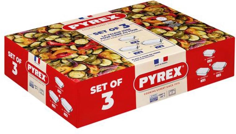 Set staklenih posuda za pečenje PYREX 2 l, 3 l i 4 l