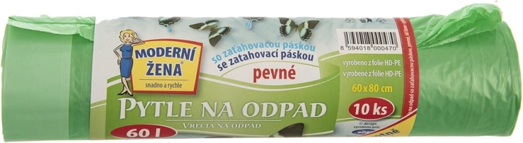Vreće za smeće sa zateznom trakom 60 l, 10 kom, mix