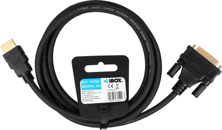 HDMI na DVI kabel 2 m (Full HD 1080p)