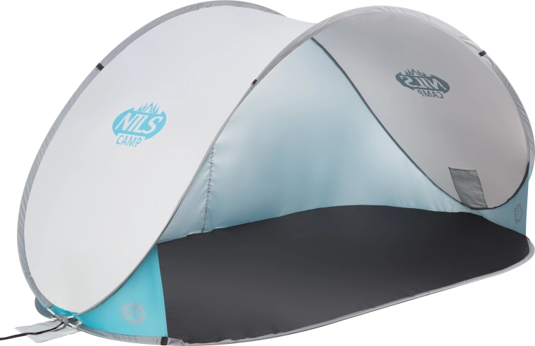Samorazvijajući plažni šator NILS Camp sivi