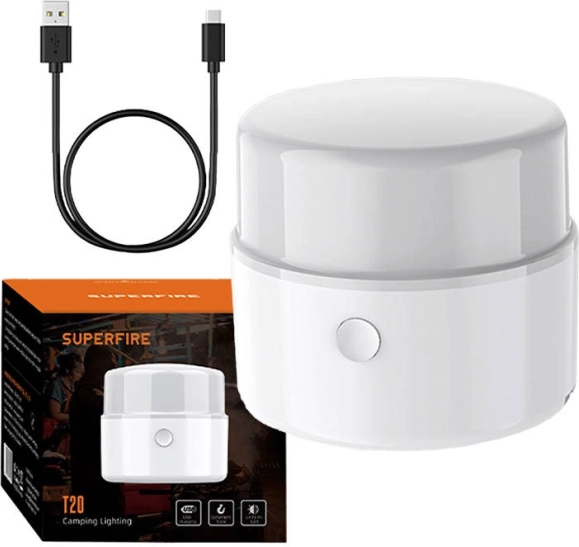 Kamp lampa SUPERFIRE T20, 180 lm, USB punjenje