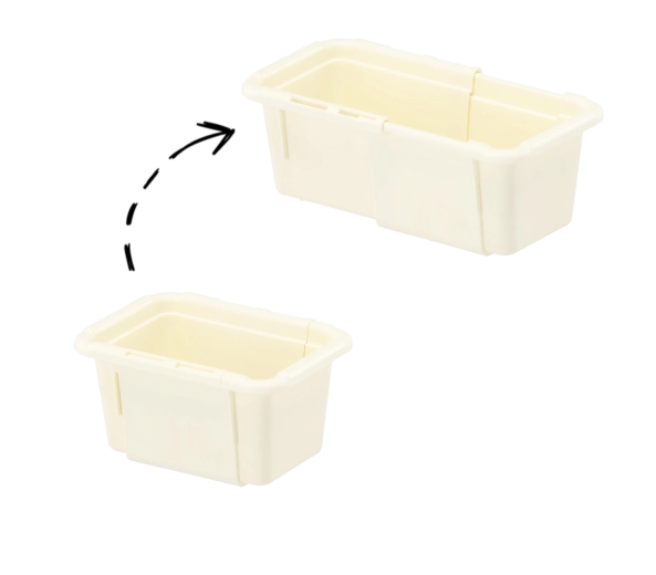 Spremnik MiniMax Organizer – modularna klizna kutija 12,5 × 9 × 7 cm, bež
