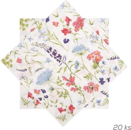 Papirnate salvete s cvjetnim motivom ružičaste 33 × 33 cm 20 kom