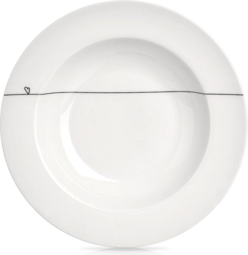 Porculanski duboki tanjur s motivom srca 22 cm, 250 ml