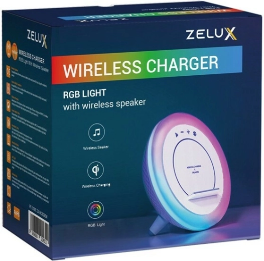 Zelux bežični punjač, zvučnik i RGB osvjetljenje 3u1