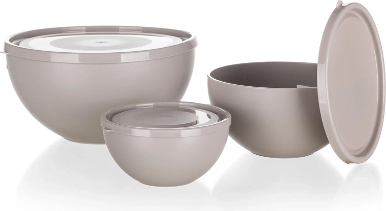 Set plastičnih zdjela s poklopcima CULINARIA LATTE 0,2 l + 0,5 l + 1,2 l