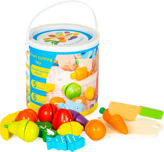 Drveno voće i povrće za rezanje – 13 dijelova