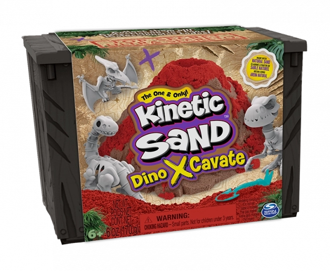 Kinetic Sand Dino X-Cavate iskopavački set s kosturom dinosaura i priborom