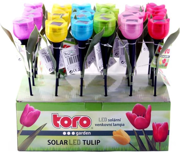 Solarna LED lampa tulipan 30,5 cm