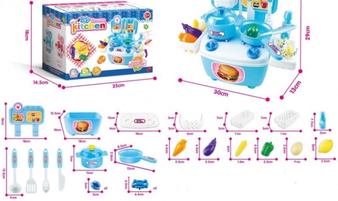 Mini kuhinjica plava