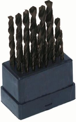 Set HSS svrdla za metal 1,0–10,0 mm s TiN premazom, 19 dijelova