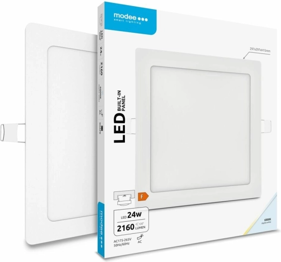 Modee Lighting kvadratni ugradbeni LED panel 24 W hladno bijela