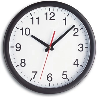 Analogni zidni sat TFA, crno-bijeli