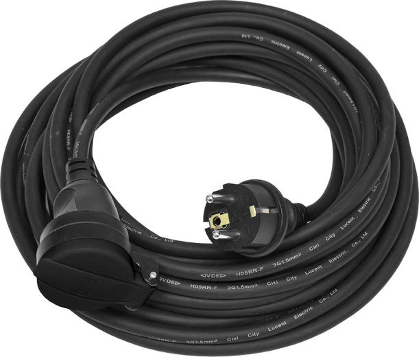 Produžni kabel 10 m IP44, gumeni kabel H07RN-F 3×1,5 mm²