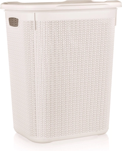 Koš za prljavo rublje od ratana 50 l, krem