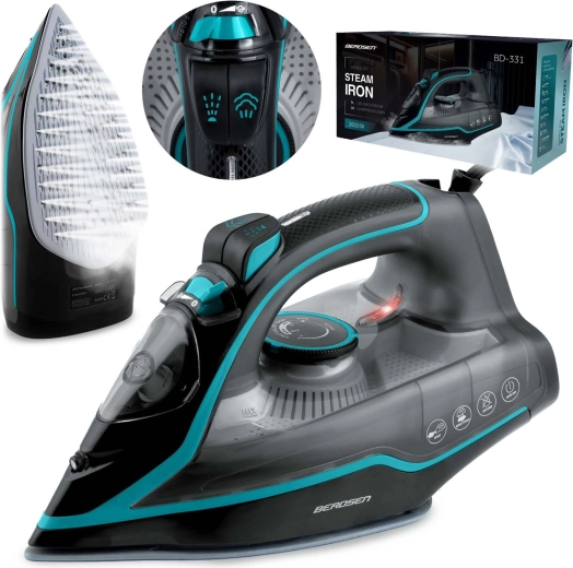 Parna glačala 2600 W s keramičkom glačnom površinom BERDSEN BD-331