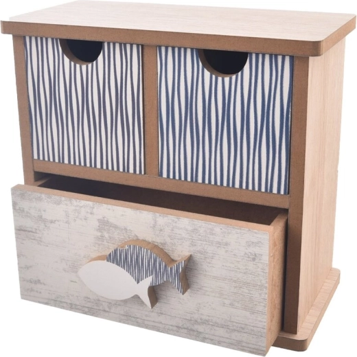 Drveni organizator Beach s 3 ladice