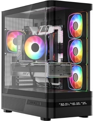 Računalno kućište MODECOM Volcano AQ200 ARGB Midi Black