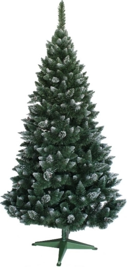 Snježna borovica sa šišarkama i brokatom 120 cm