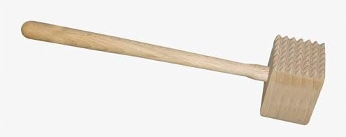 Obostrani drveni bat za meso 33 cm