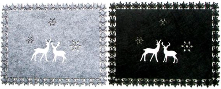 Božićni podmetač od filca 43 × 33 cm – pravokutni, 2 varijante