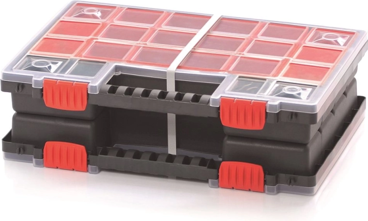 Plastični organizator NORB Duo s prozirnim poklopcem