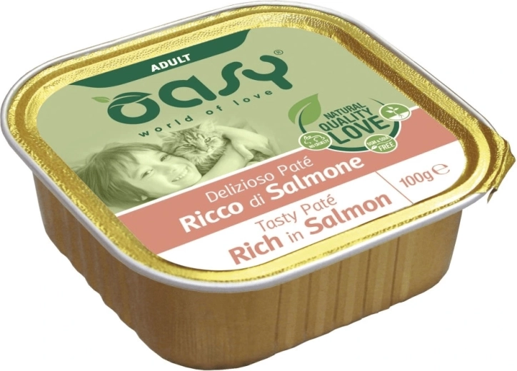 Oasy Tasty Pate Adult s lososom 100 g
