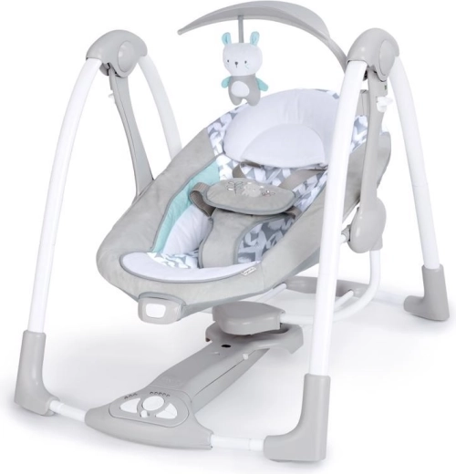 Konvertibilna dječja njihaljka 2-u-1 s vibracijama i melodijama Raylan INGENUITY, 0m+ do 9 kg