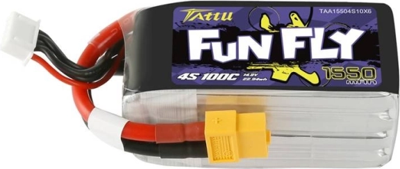 Tattu Fun Fly 1550 mAh 4S LiPo baterija 100C s priključkom XT60