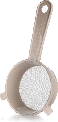 Cjedilo Praktis 9 cm s ručkom, plastika latte