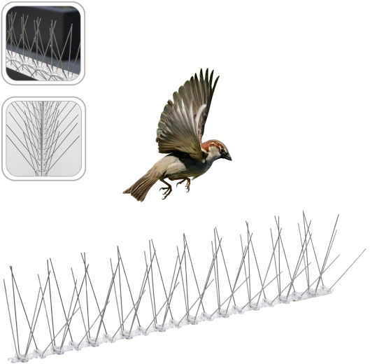 Fleksibilni šiljci protiv ptica 50 cm, 60 šiljaka